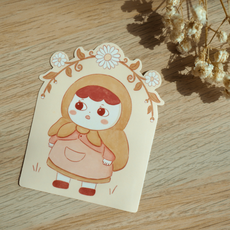 Cozy Gril Die-Cut Sticker