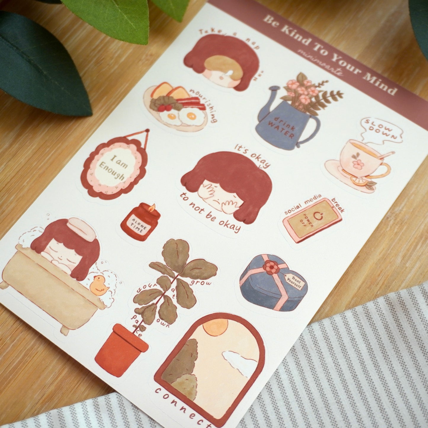 Be Kind To Your Mind Sticker Sheet