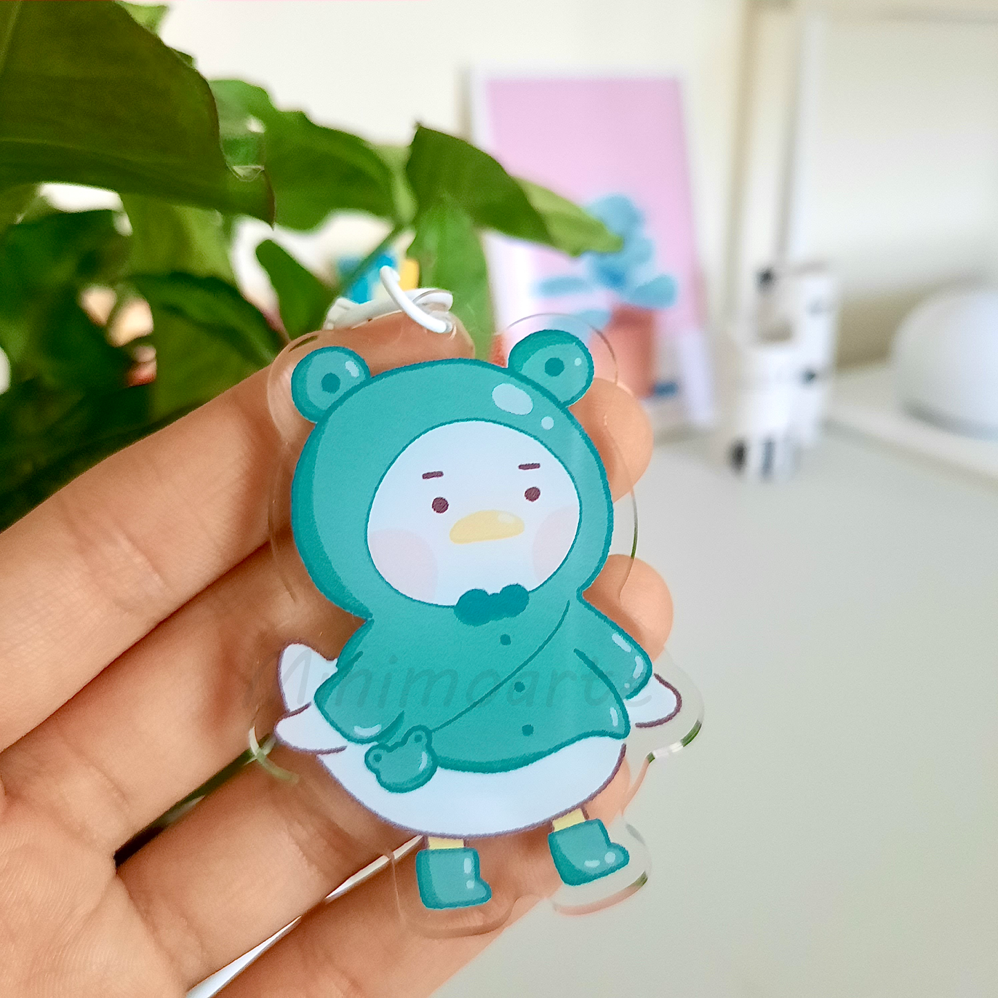 Ducky & Froggie Clear Acrylic Keychains