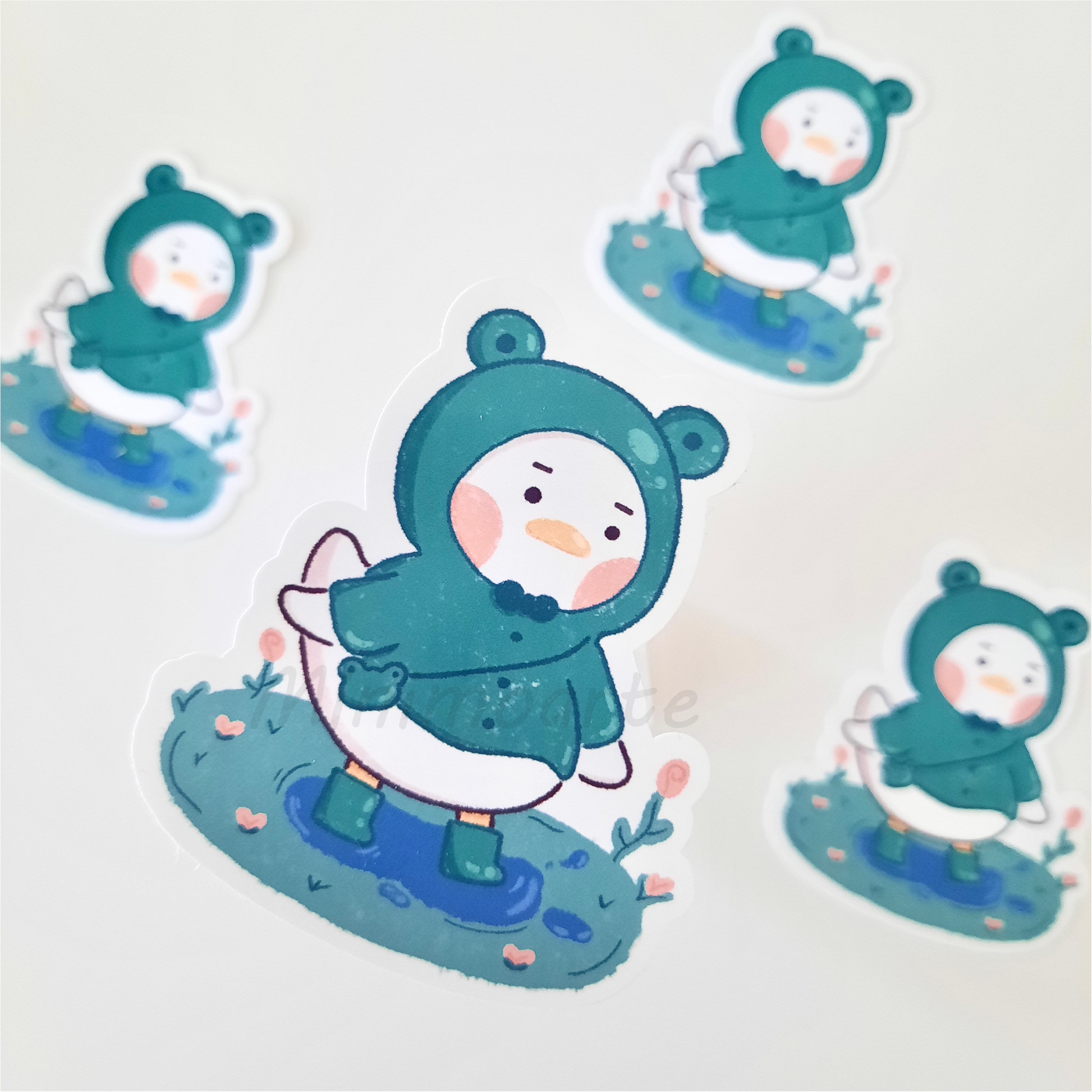 Ducky & Froggie Die Cut Sticker