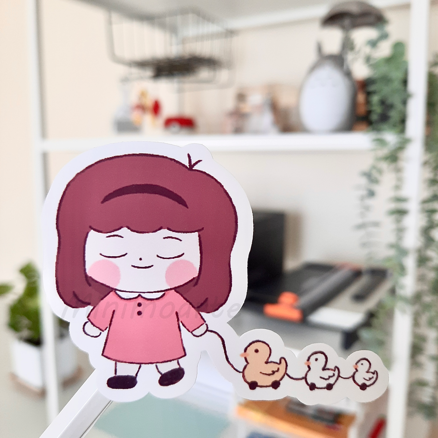 Minimo & little duckies Die Cut Sticker