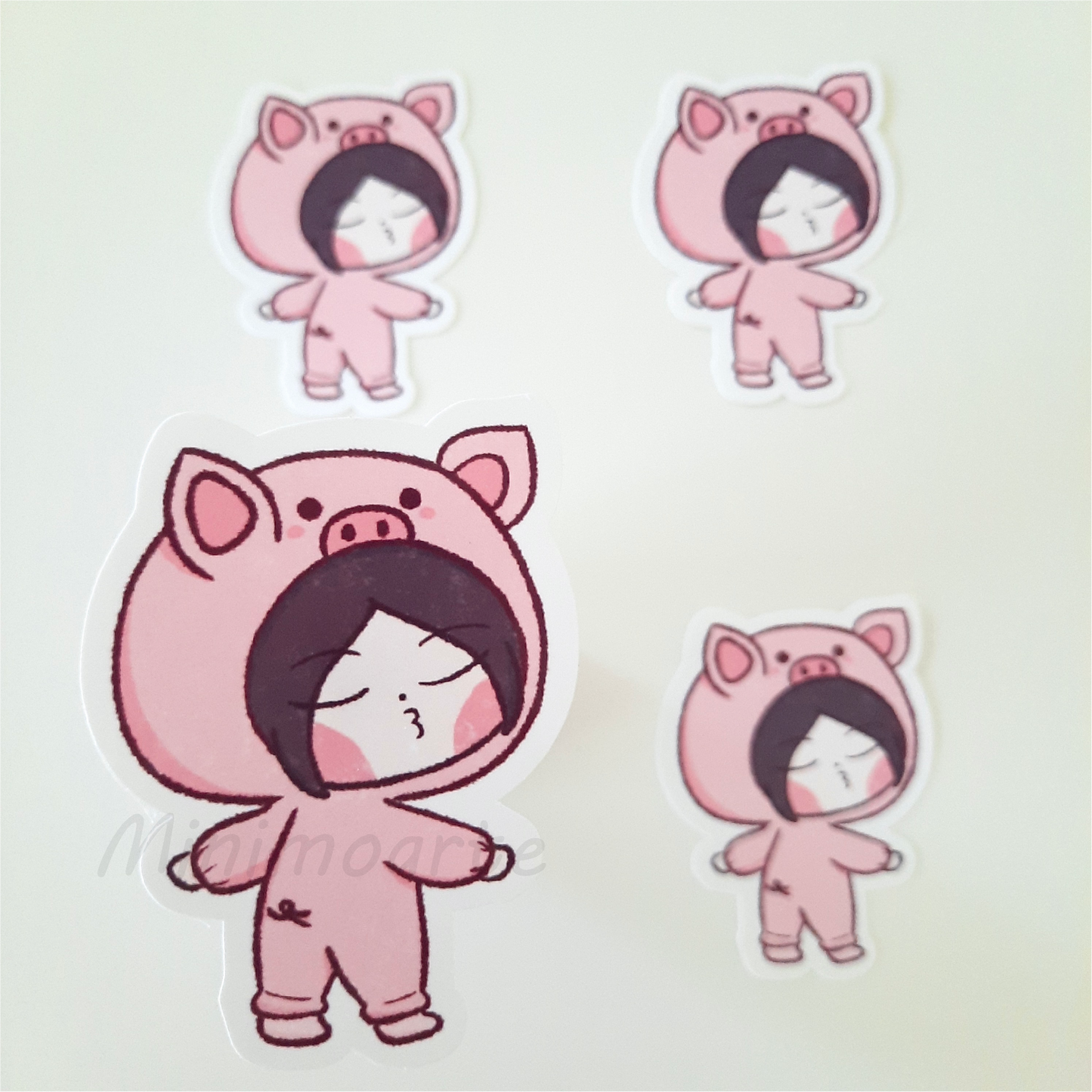 Minimo Pig Die Cut Sticker