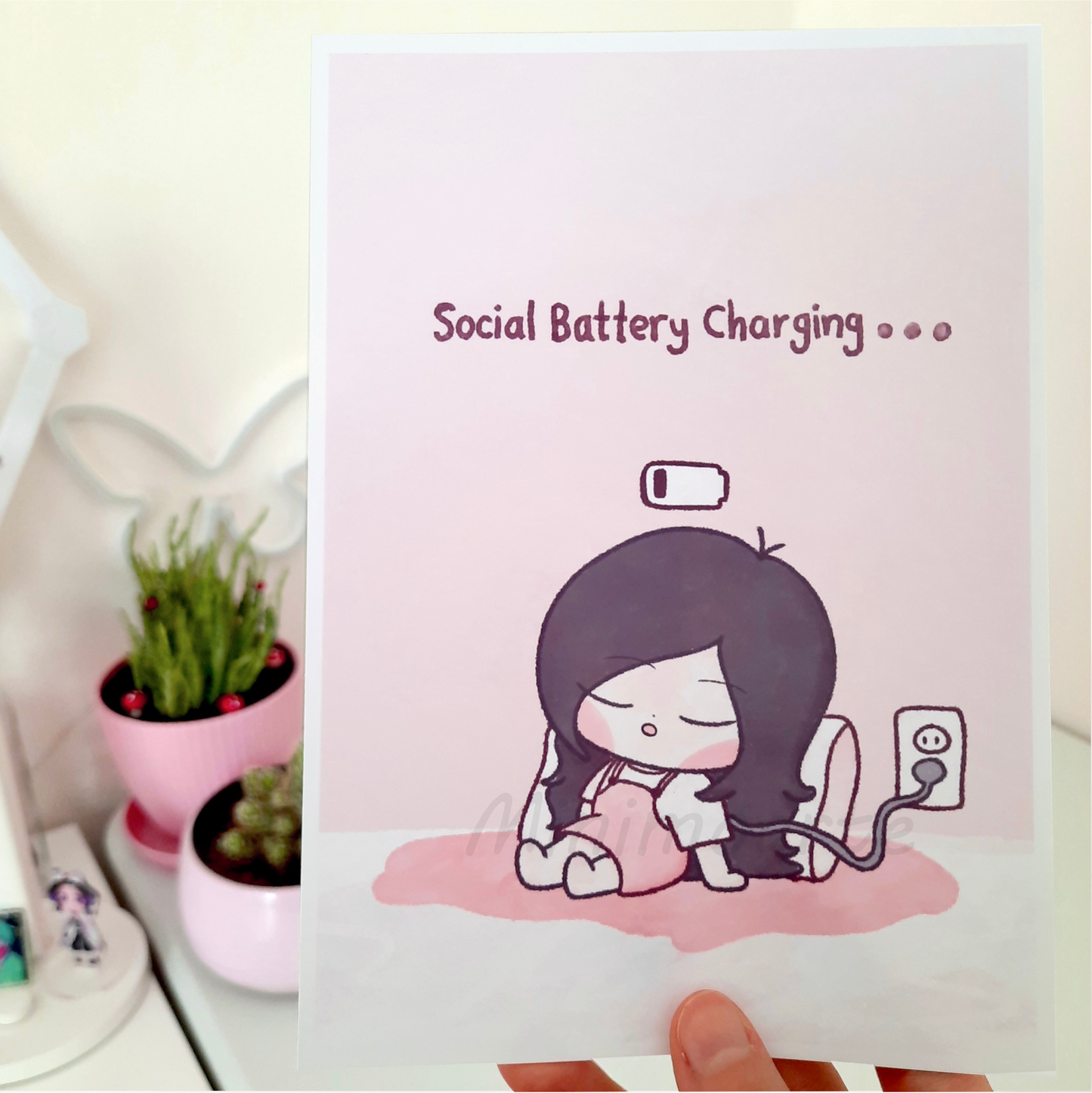 Social Battery Charging Print