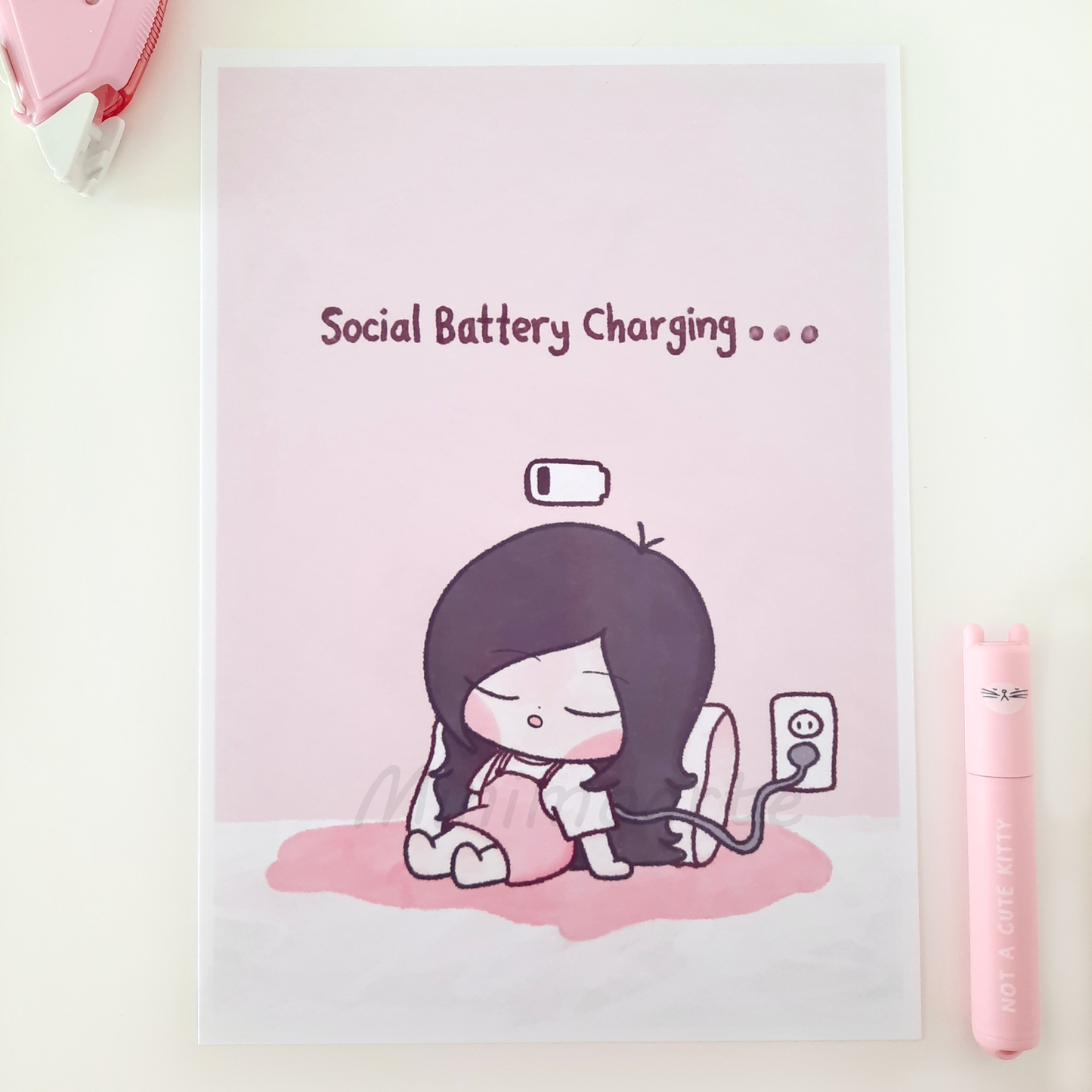 Social Battery Charging Print