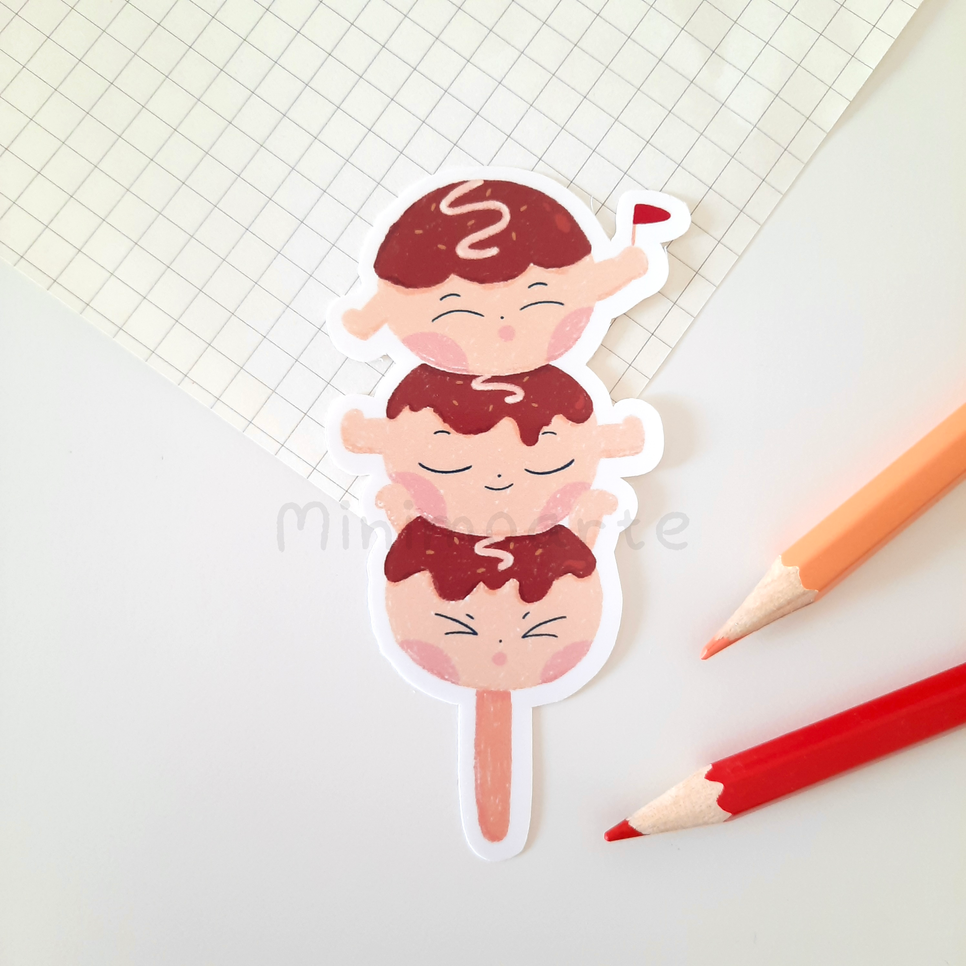 Takoyaki Tower Die Cut Sticker