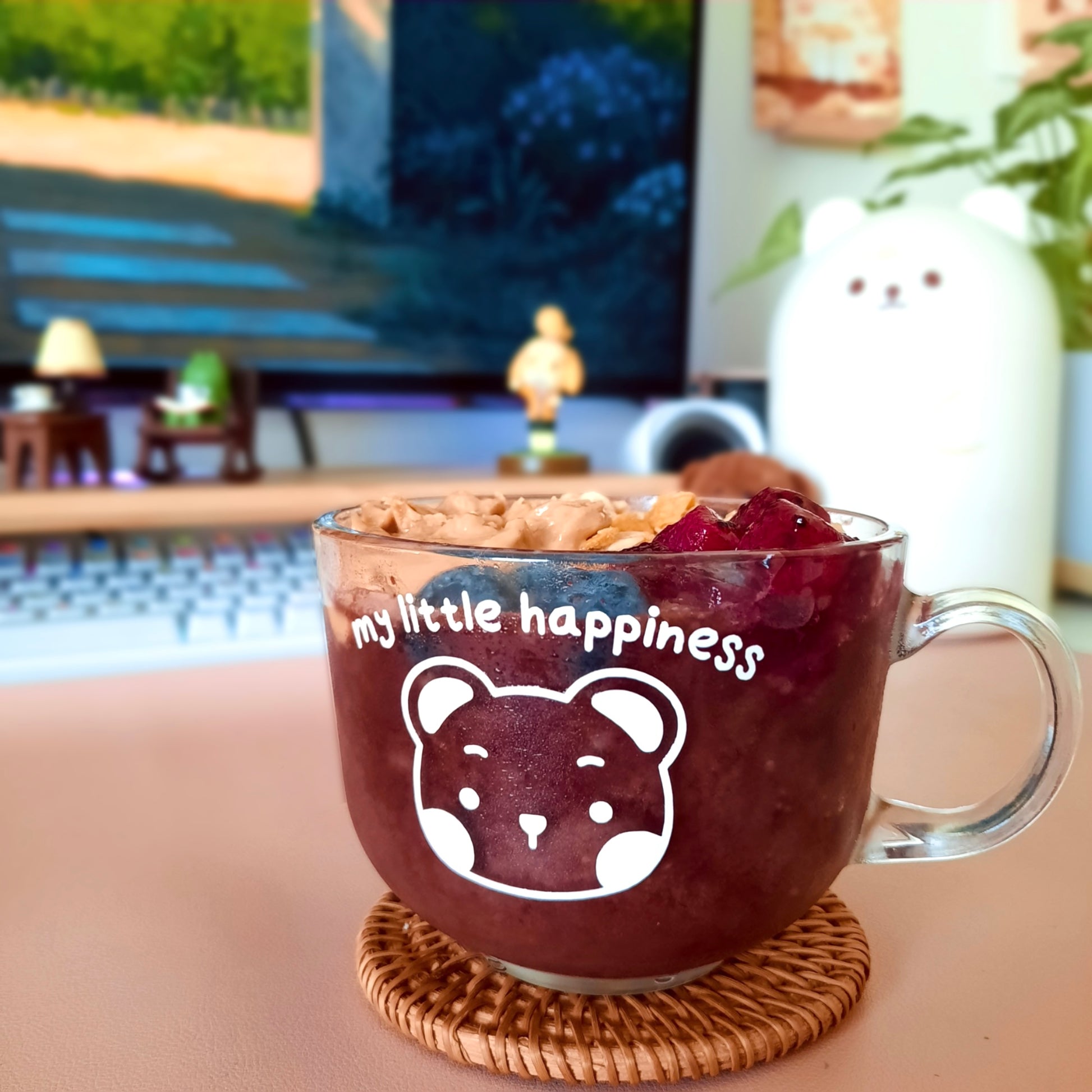 ''my little happiness'' cereal cup bowl