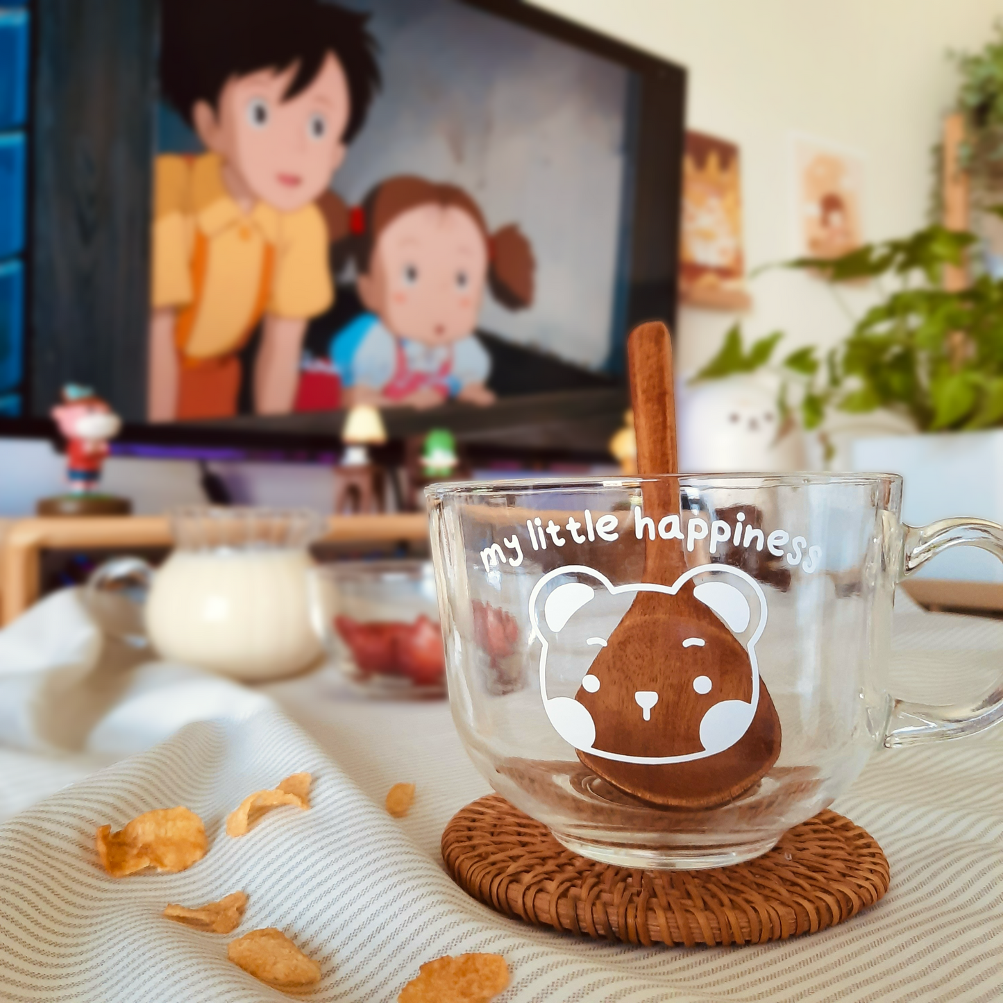 ''my little happiness'' cereal cup bowl