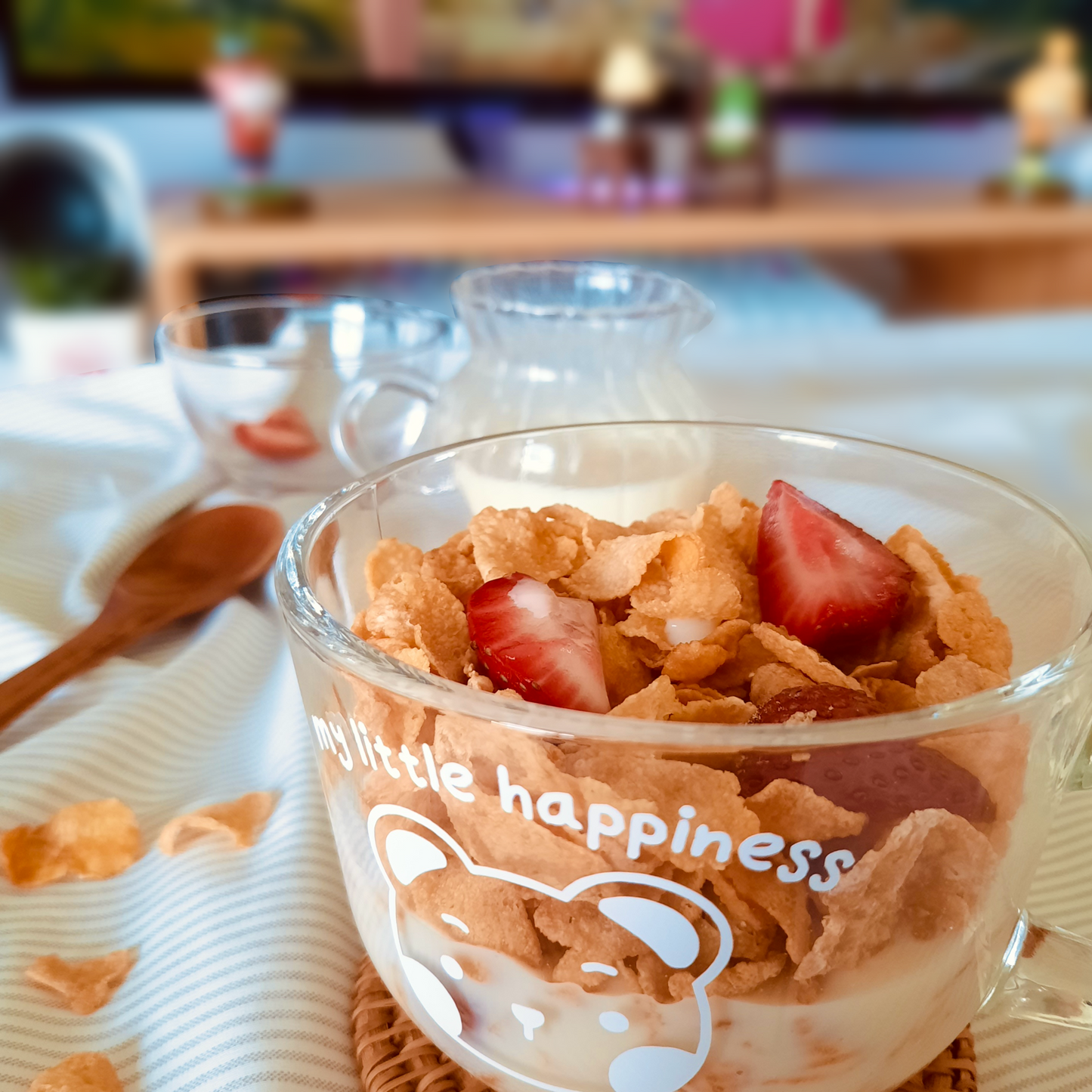 ''my little happiness'' cereal cup bowl