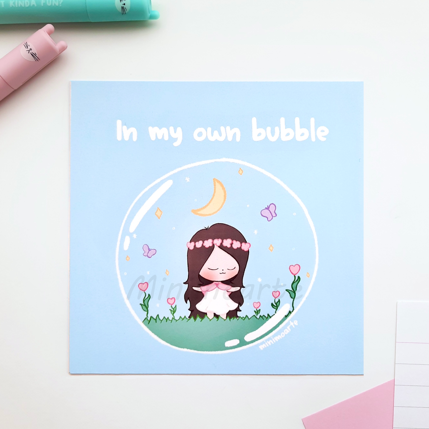 In My Own Bubble Minimo Print