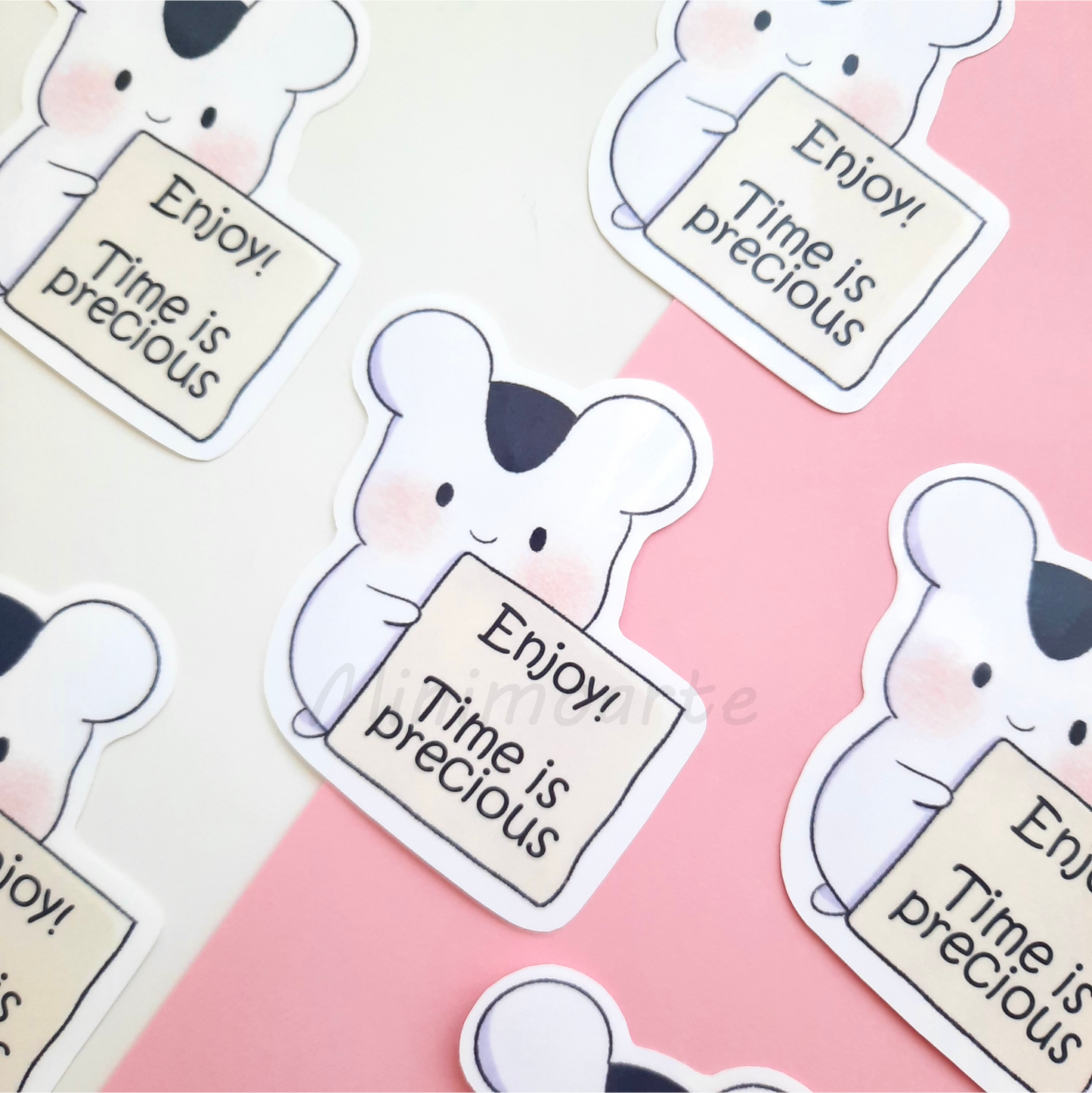 Enjoy Dango Hamster Die Cut Sticker