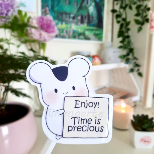 Enjoy Dango Hamster Die Cut Sticker