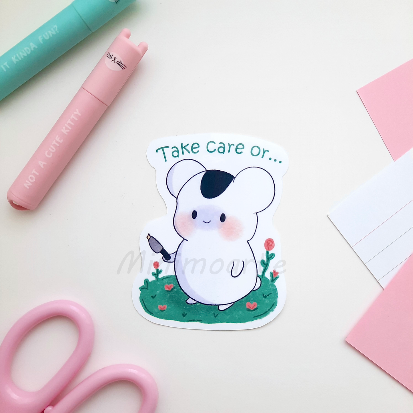 Take Care Dango Hamster Die Cut Sticker